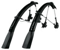 SKS Raceblade Pro Schutzblechset Schwarz - Aerodynamischer Spritzschutz für Rennräder, verstellbar, für Reifenbreiten bis 25 mm, einfache Montage