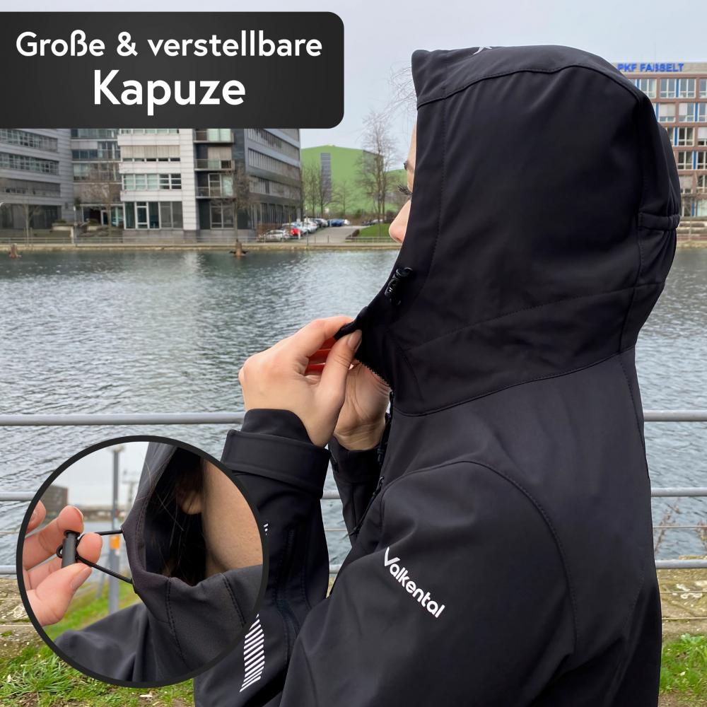 Valkental Damenjacke Softshell XL schwarz