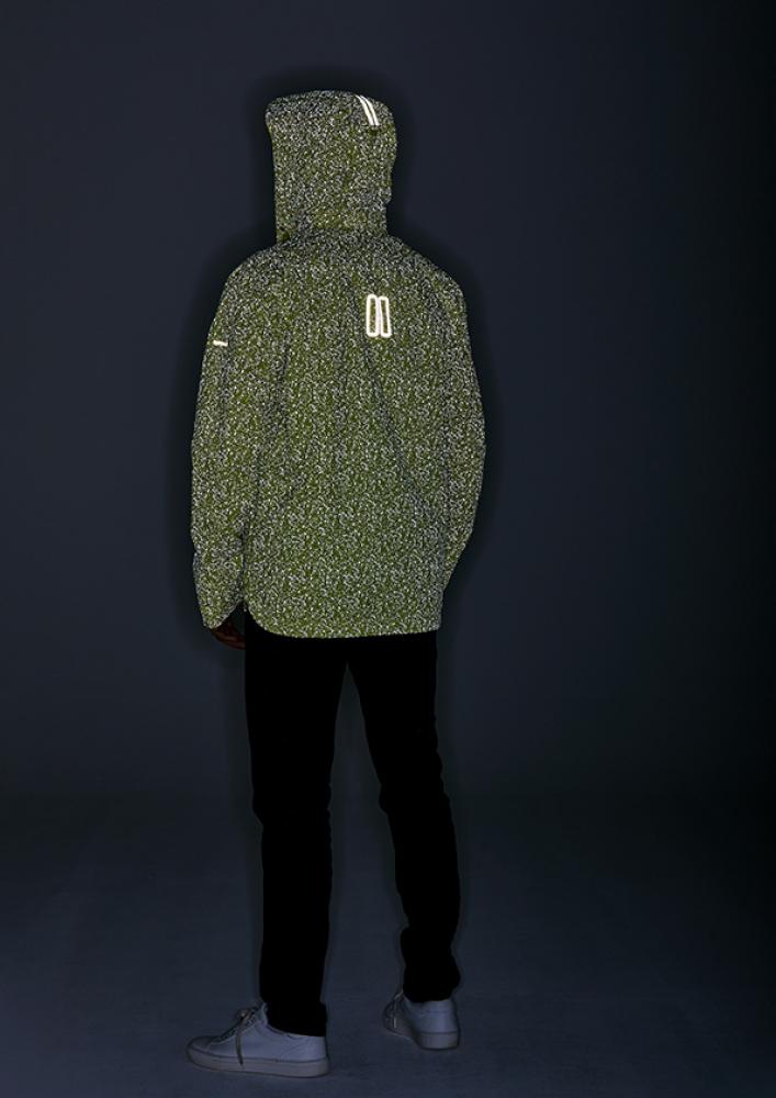 Basil Skane HiVis Herren Regenjacke neongelb, 360° reflektierend, wasserdicht und atmungsaktiv.