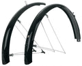 SKS Schutzblech BLUEMELS BASIC 28 Schutzblech-Set - 65 mm breit für 27 5-29 Räder robuste Aluminium-Kunststoff-Sandwichkonstruktion ASR-Sicherheitssystem glänzend schwarz