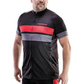 Merida Trikot ACTIVE STRIPE Herren schwarz/rot XS Schwarz/rot - atmungsaktives Radtrikot mit Komfortschnitt