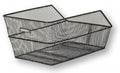 Basil Hinterradkorb Cento für Schultasche, schwarz, engmaschig, 39x24x21 cm, robuster Fahrradkorb aus Metall.