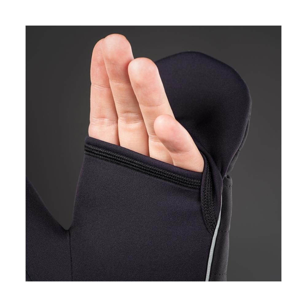 CHIBA Overflap - Radhandschuhe L schwarz, Primaloft Gold, warm & winddicht
