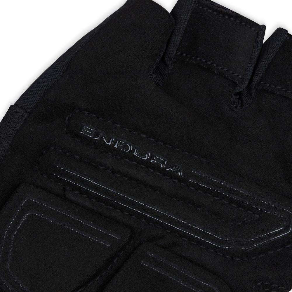 Endura Loop Mitt Radhandschuh L, Black - Kurzfingerhandschuh mit Gelpolster, atmungsaktiv, Klettverschluss, Silikonprint