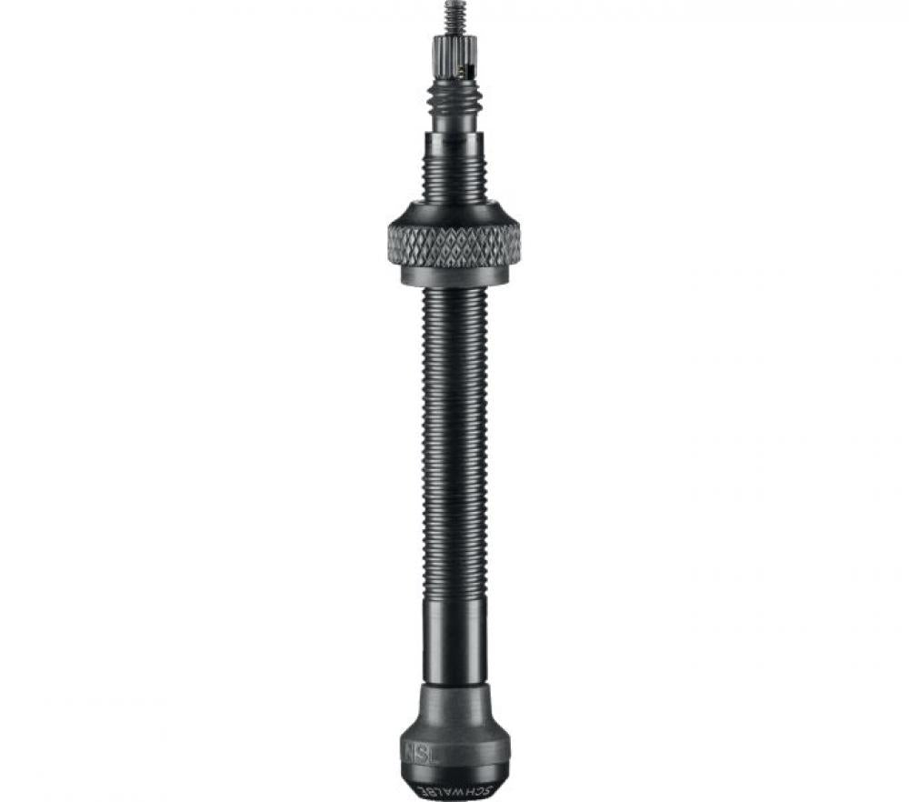 Schwalbe Tubeless-Ventil 60 mm aus schwarzem Aluminium für TL-Ready Felgen.