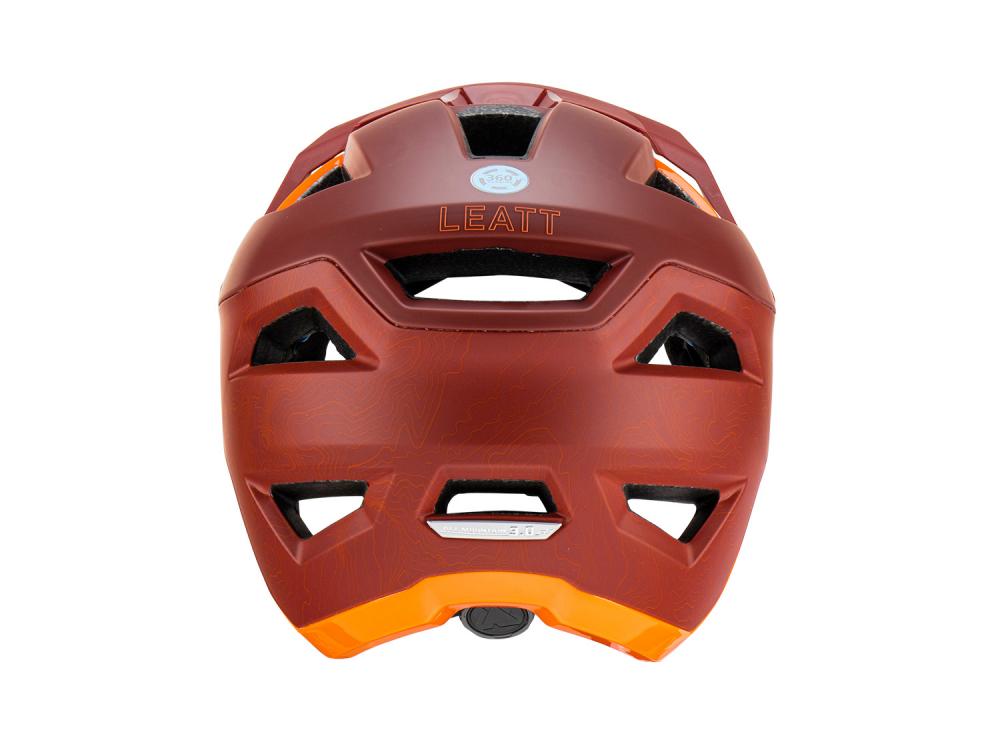Leatt MTB All Mountain 3.0 Helm Größe M Lava 2023 - Enduro Mountainbike Helm mit 360° Turbinen-Technologie