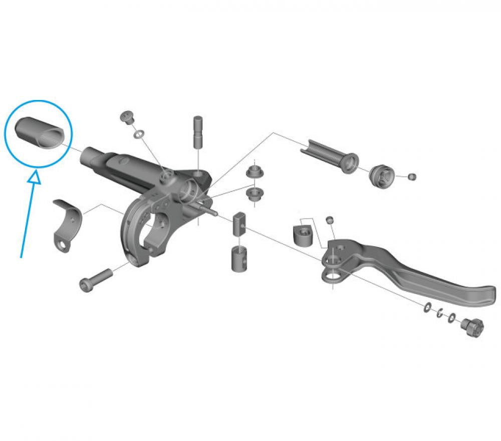 SHIMANO rechte Abdeckung Y2R09801T - CUES Bremskomponenten