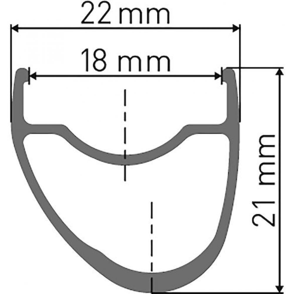 DT Swiss Felge RR 411 Asymmetric Disc 28 Loch Schwarz - leichte Performance-Felge für Scheibenbremse