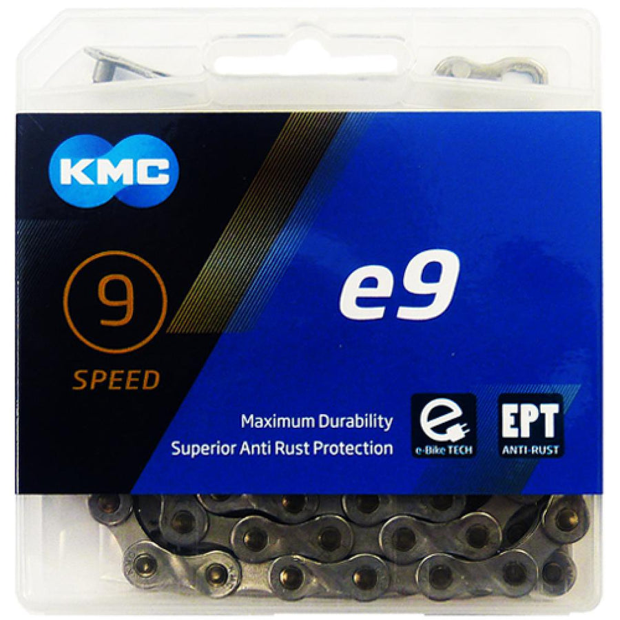 KMC e9 EPT 9s Kette E-Bike 136 Glieder silber - langlebige E-Bike-Schaltung