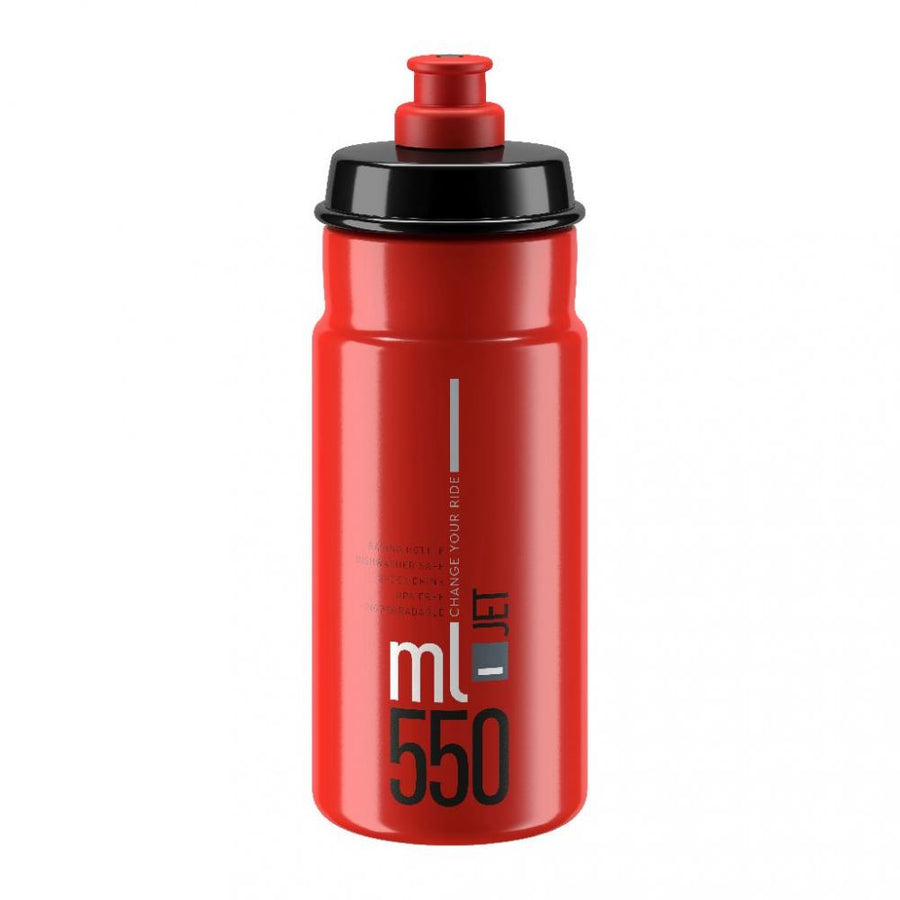 ELITE Trinkflasche JET rot schwarze Grafik Durchmesser 74mm 550ml