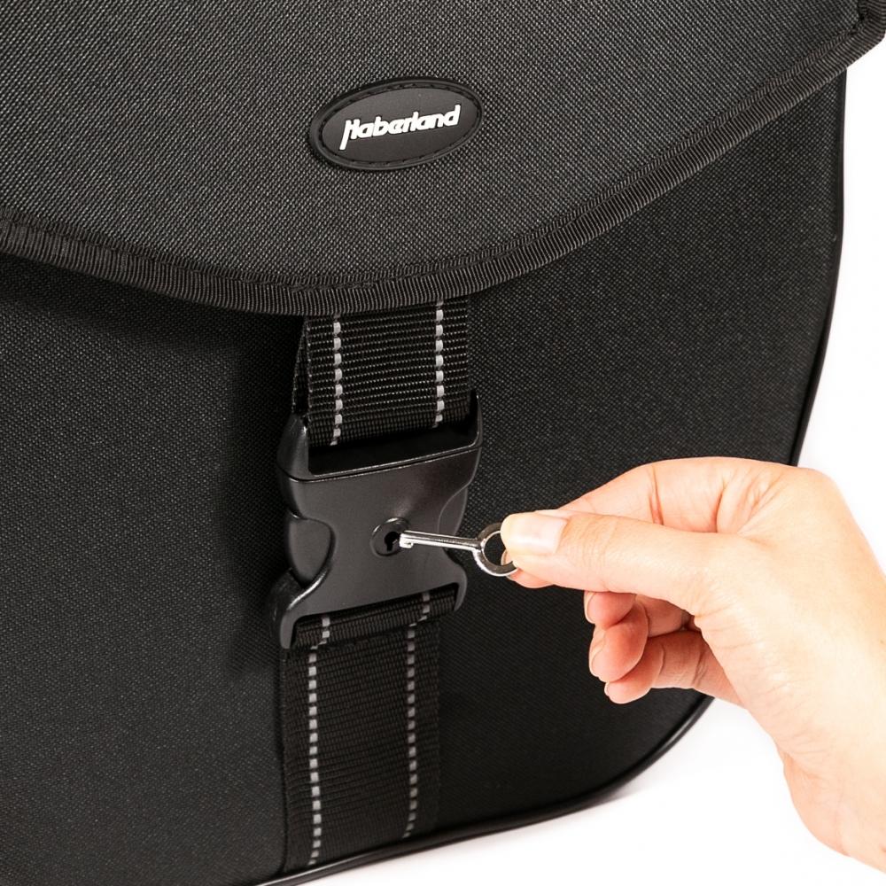 Haberland Einzeltasche 16l Classic schwarz - robuste Gepäckträgertasche für Alltag und Tour