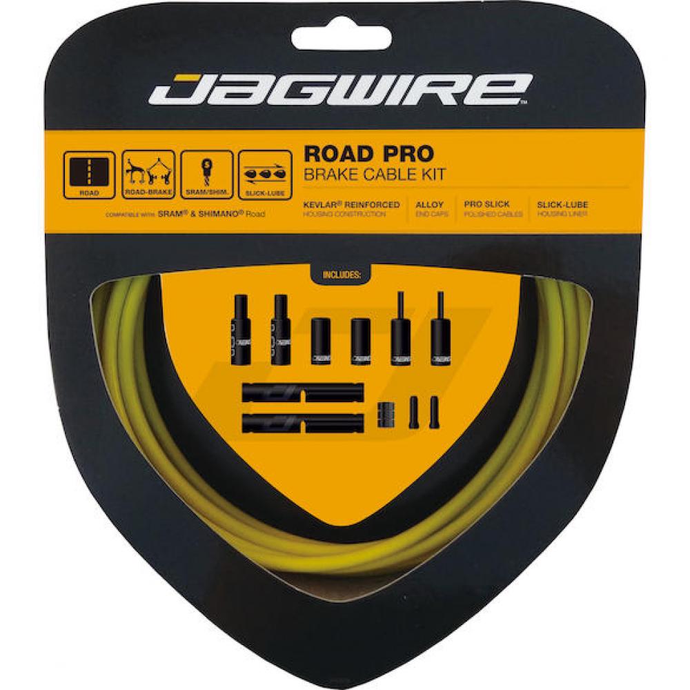 Jagwire Bremszugset Road Pro Standardlänge Gelb - maximale Bremsperformance