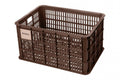Basil Crate L Fahrradkiste braun, 40 Liter, aus recyceltem Kunststoff für Damen- und Herrenfahrräder, nachhaltig.