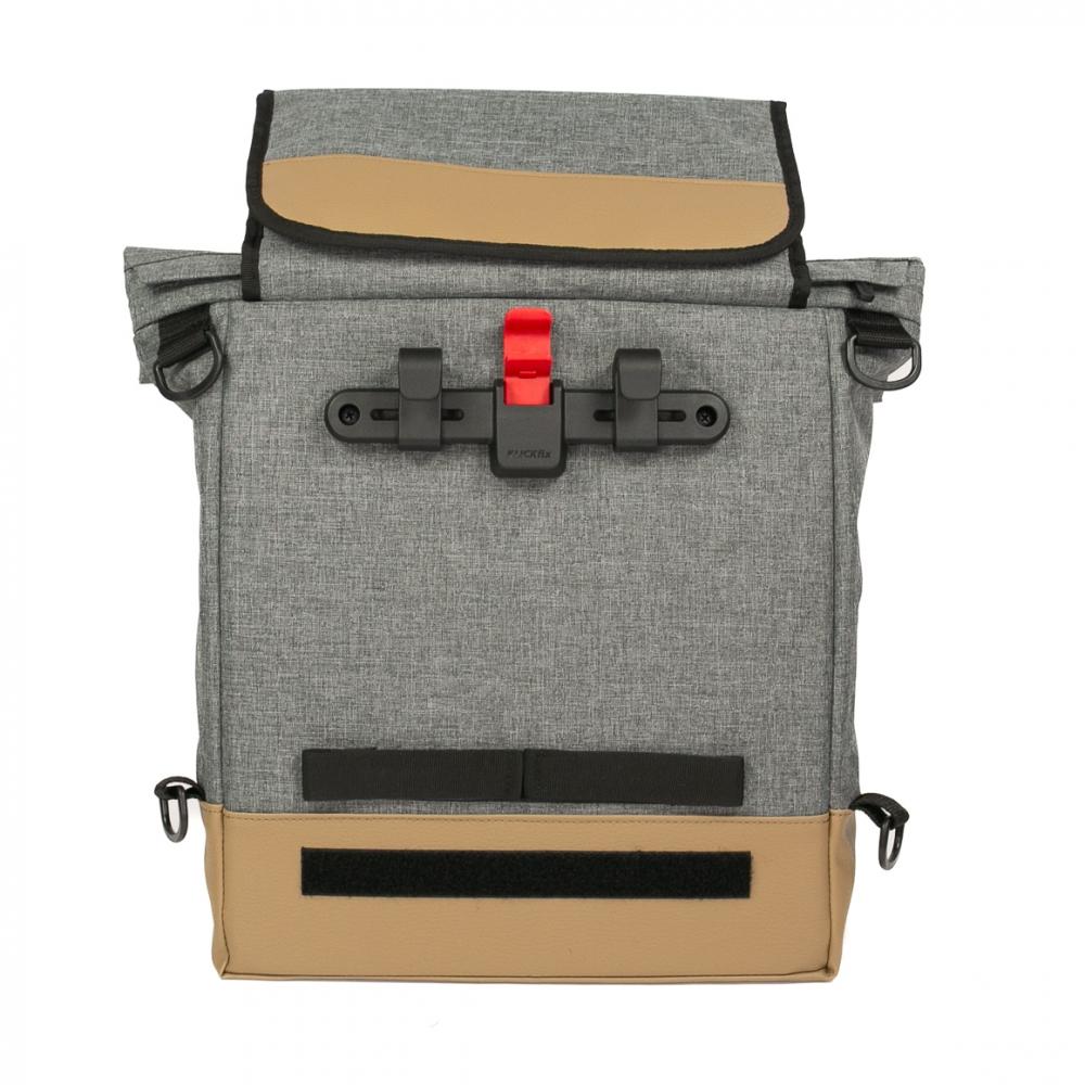 Haberland Bike-Rucksack Keep Rollin' grau - vielseitige Gepäckträger-Tasche & Rucksack
