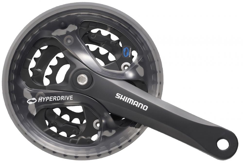 Shimano Acera FC-M361 Kurbelgarnitur 170 mm 48-38-28 Zähne für 7/8-fach Schaltungen in Schwarz
