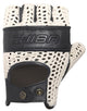 CHIBA Pure Nature - Radhandschuhe S beige/schwarz, Retro, Naturmaterial, gepolstert