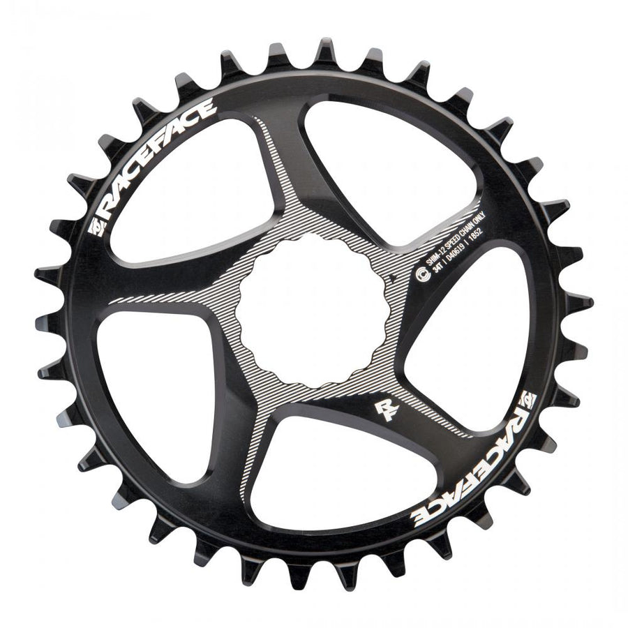 Race Face Era Cinch Direct Mount Kettenblatt 34 Z., schwarz - präziser Antrieb für Shimano 12-fach