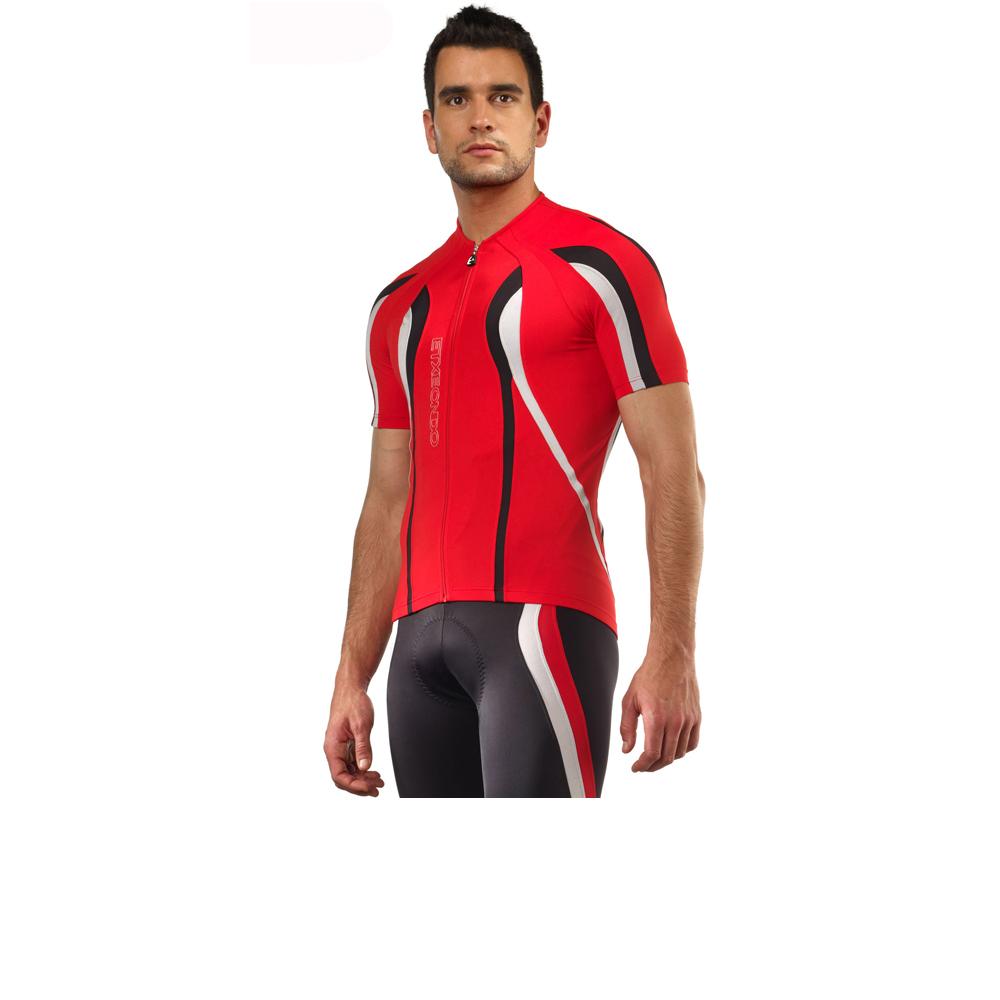 Etxeondo Herren Trikot IKUS Rot - Schnell trocknendes Fahrradtrikot mit Tragekomfort