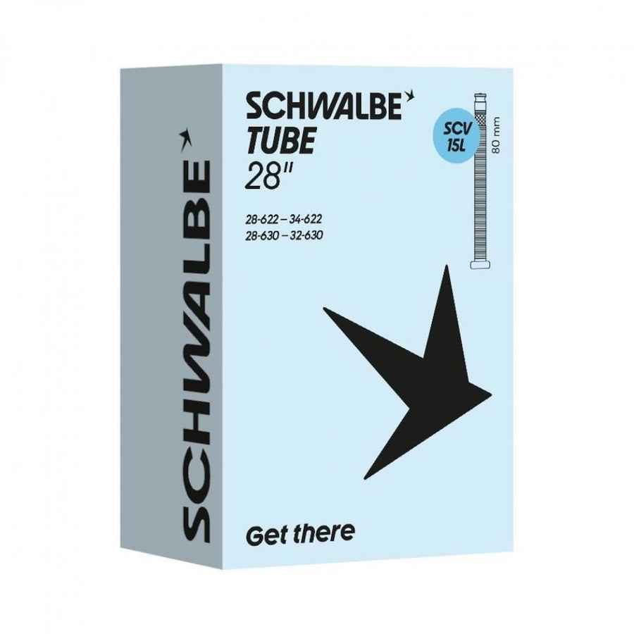 Schwalbe Fahrradschlauch Nr. 15L, 28 Zoll (28-622, 34-622, 28-630, 32-630), Clik Valve SCV 80mm.