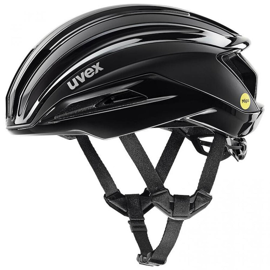 uvex surge aero MIPS Rennradhelm, black matt, 56-59cm, Aero-Cover, MIPS®-Air-Node, Inmould, Brillenhalterung, reflektierend, leicht, aerodynamisch