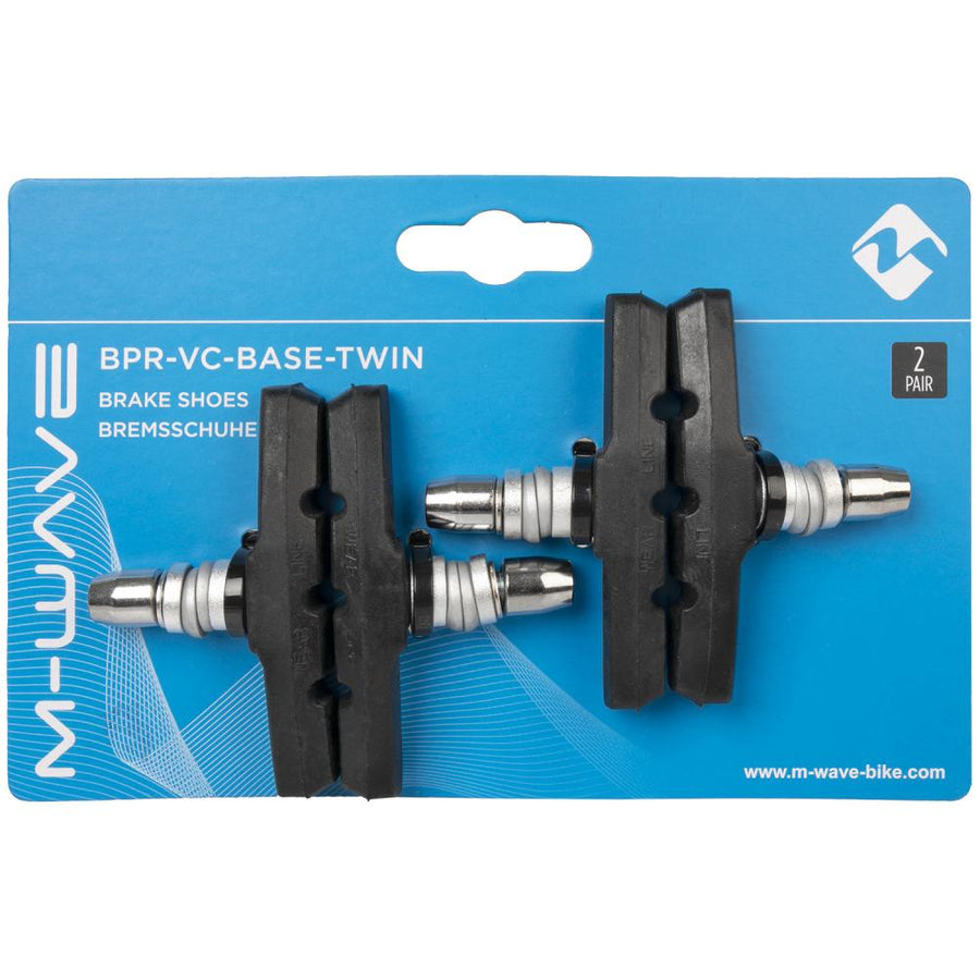 M-WAVE BPR-VC-Base-Twin Hochleistungs-Bremsschuhe für V-Brake Systeme, 2 Paar.