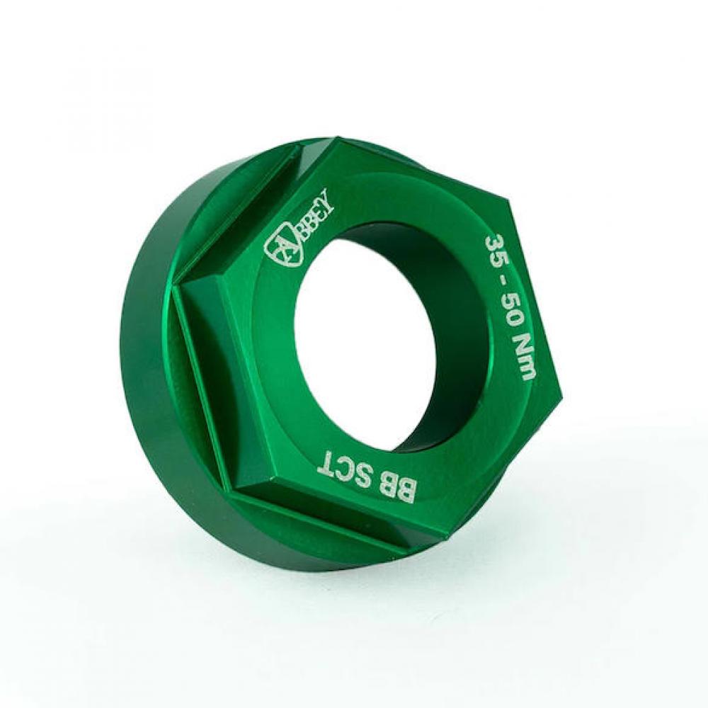 Abbey Tools Werkzeug für Shimano Kettenblatt-Verschlussring 1,5 Zoll Grün - präzises Profi-Montagewerkzeug