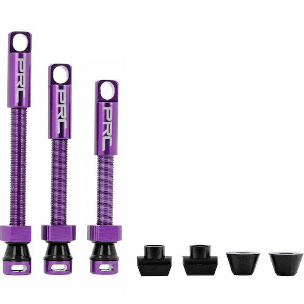 Procraft Tubeless-Ventile 60 mm Lila - 7071 Aluminium mit austauschbarer Gummibasis