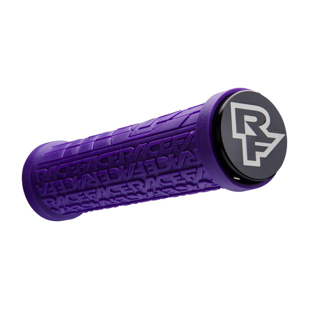 Race Face Grippler Lock-On Griff 30mm lila für maximalen Halt und Kontrolle am Mountainbike.