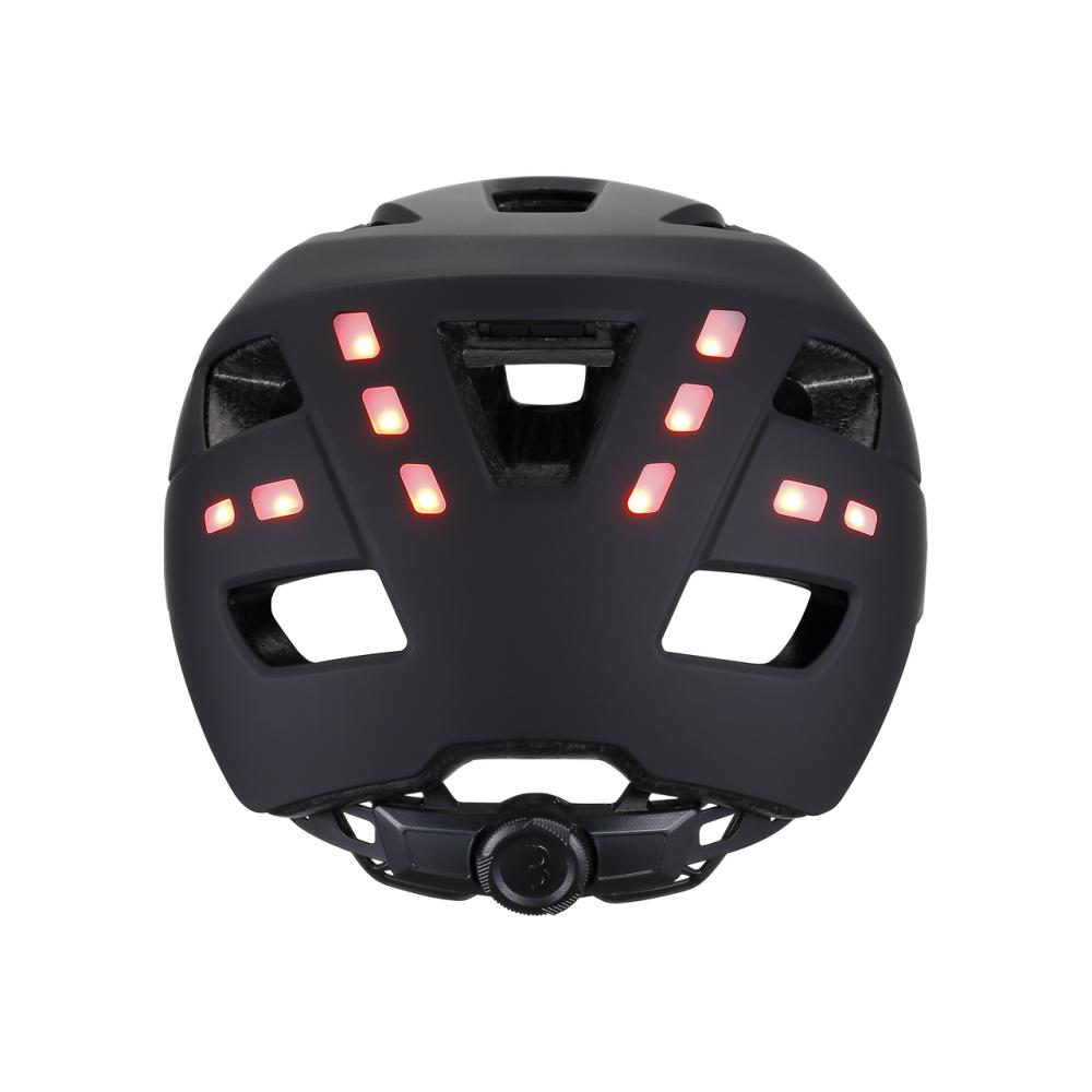 BBB Cycling BBB Helme District Led ML 54-60 matt schwarz - sicherer City-Fahrradhelm mit LED