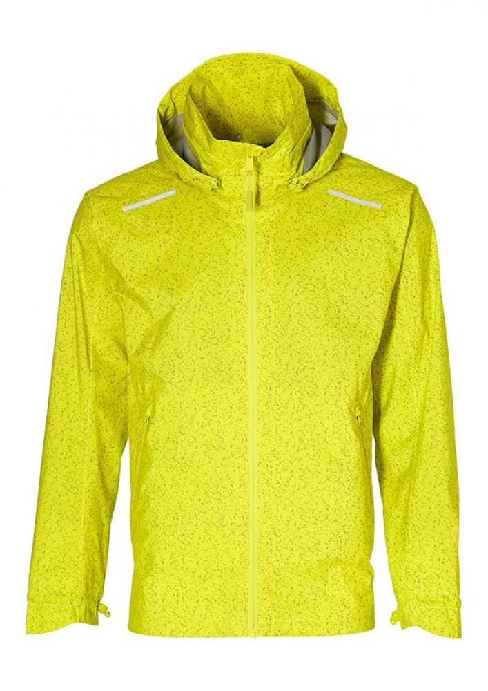Basil Skane HiVis Herren Regenjacke neongelb L - 360° reflektierend, wasserdicht & atmungsaktiv (10.000 WP/MVP), Bionic Finish® Eco, ergonomischer Schnitt & helmtaugliche Kapuze