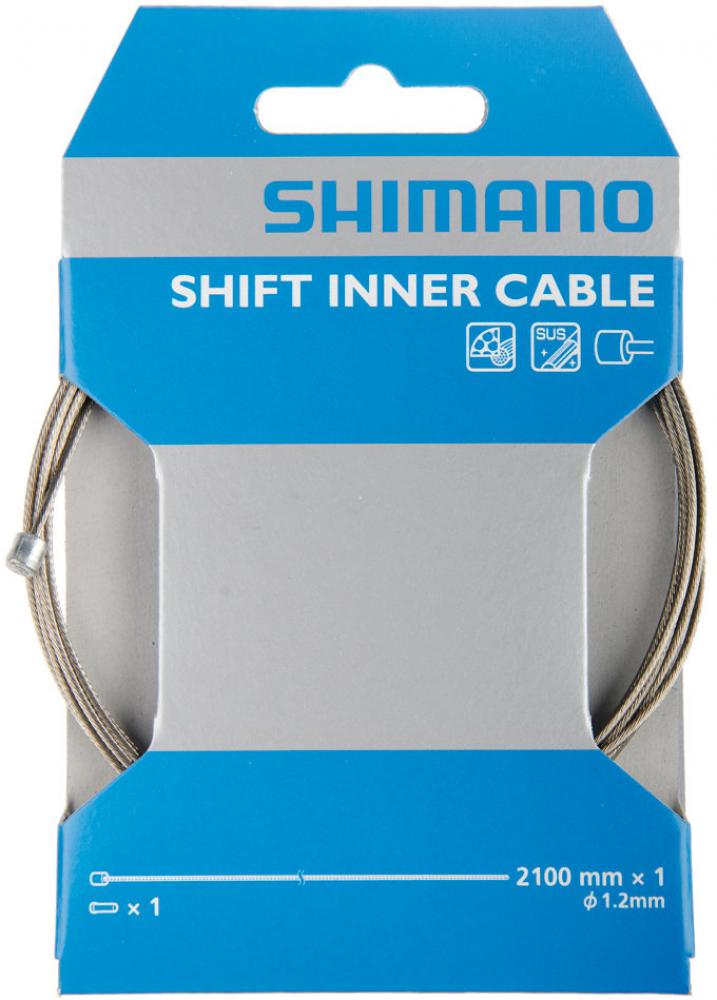 SHIMANO 2x Schaltzug MTB/Road Edelstahl Edelstahl 2.100 mm