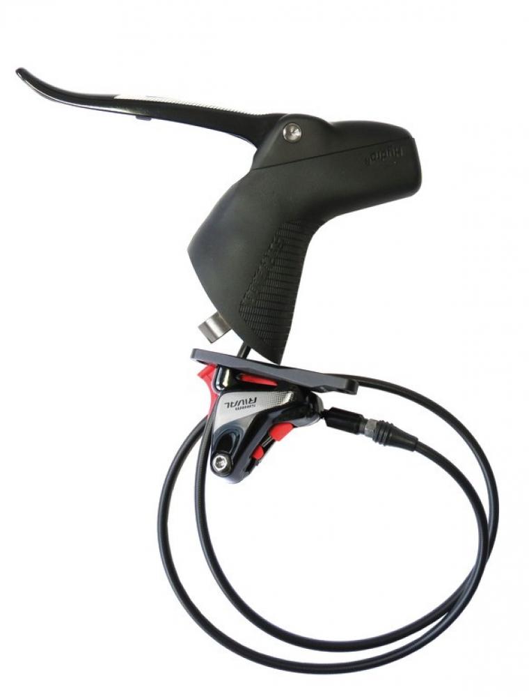 SRAM Rival 1 hydraulische Scheibenbremse vorne mit Flat Mount Bremssattel und Bremshebel, 950mm Leitung.