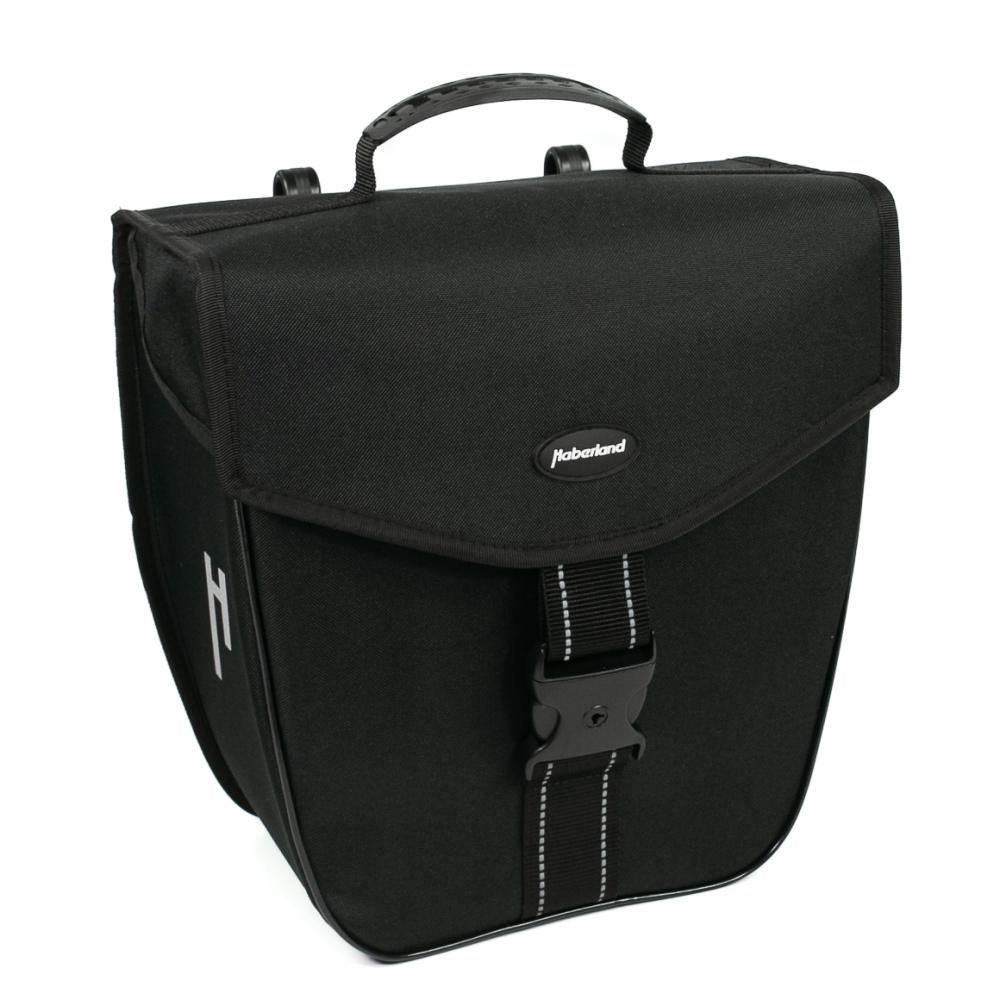 Haberland Einzeltasche 16l Classic schwarz - robuste Gepäckträgertasche für Alltag und Tour