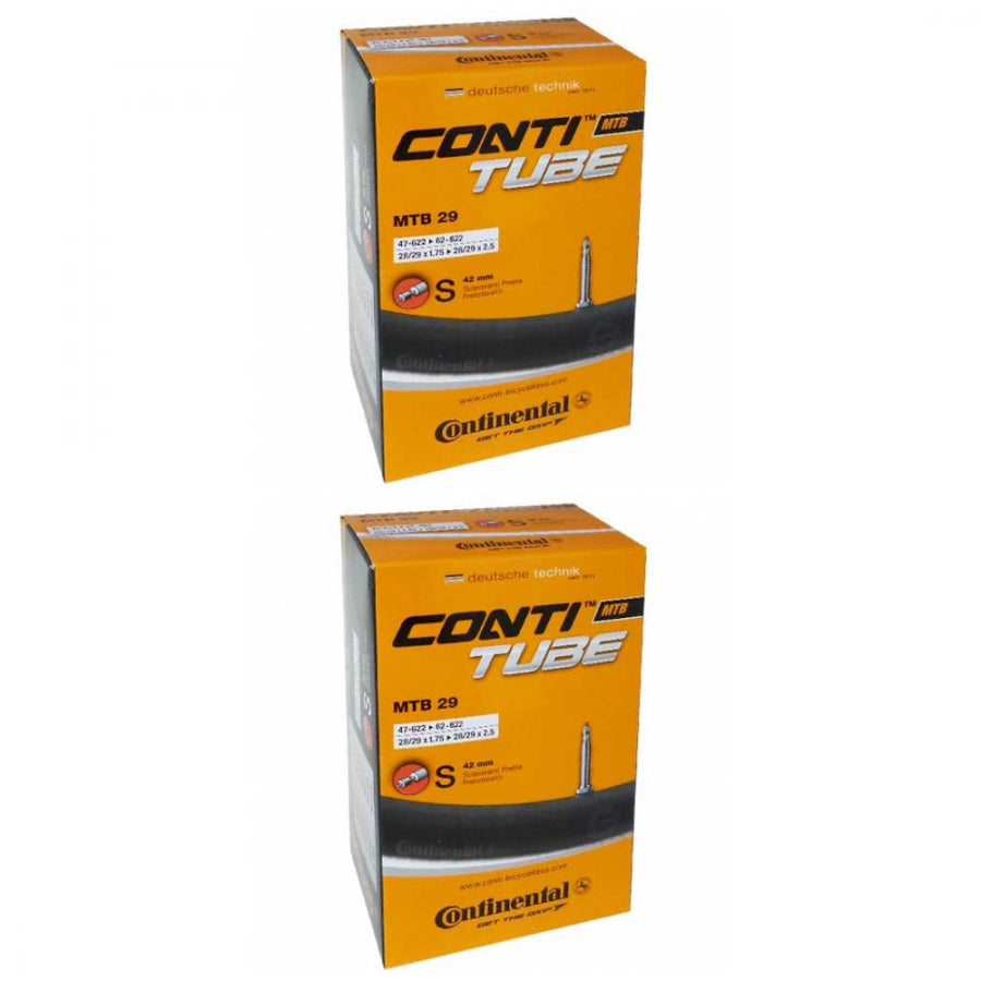 Zwei Packungen Continental Conti MTB 28/29 Zoll Schläuche der Größe 28/29x1.75/2.50 Zoll für Mountainbikes.