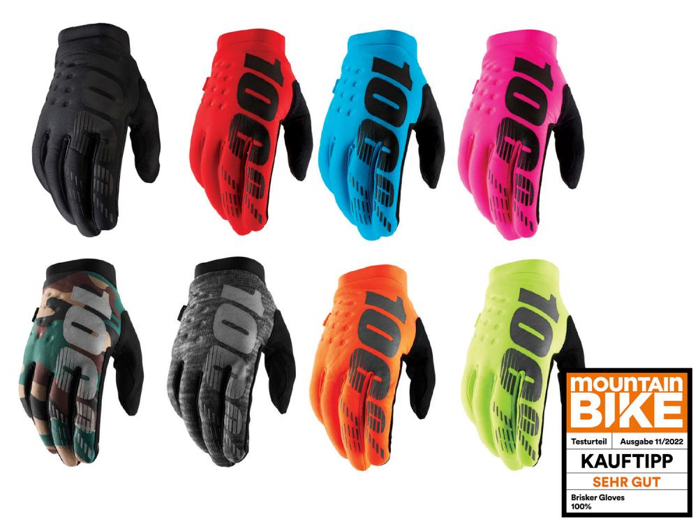 100% Brisker Cold Weather Glove XL red - warmer MTB-Handschuh mit direktem Lenkergefühl