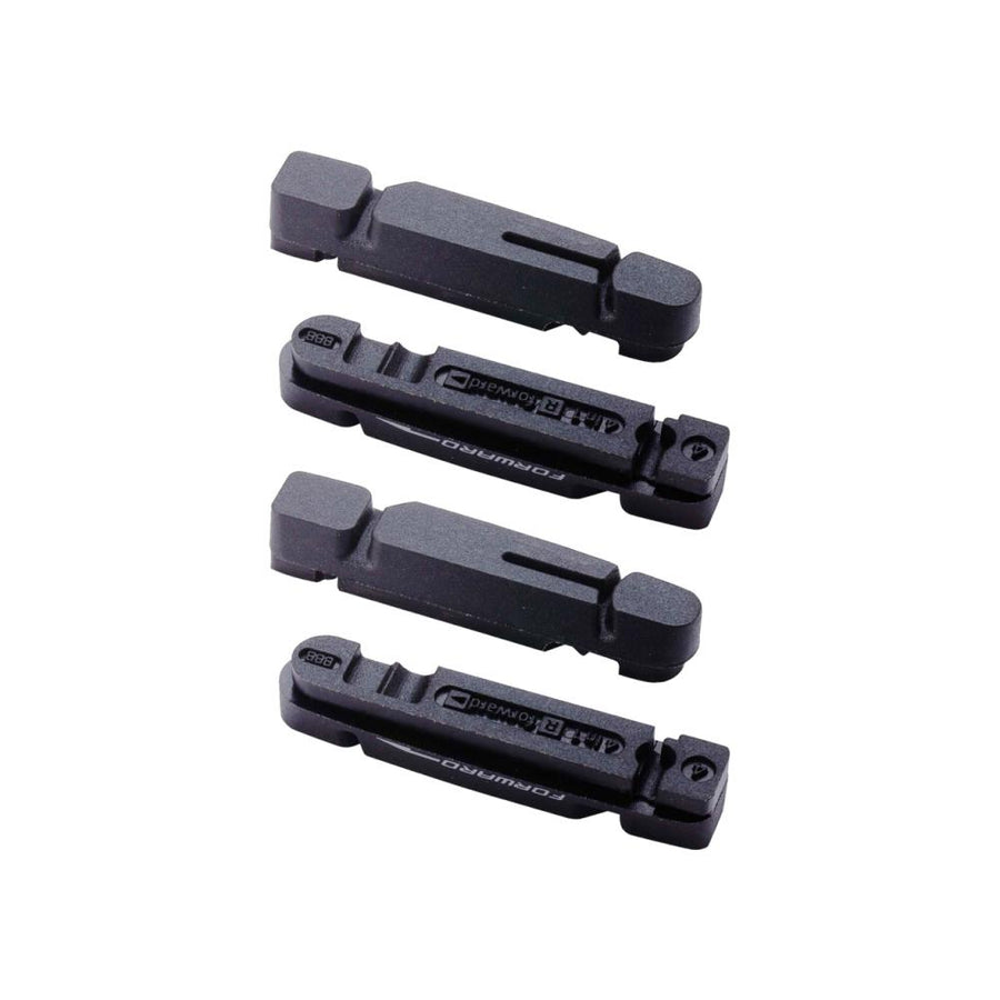 BBB Cycling Bremsschuhe TechStop cartridge 4 in 1 Standard schwarz - starke Bremsleistung bei jedem Wetter