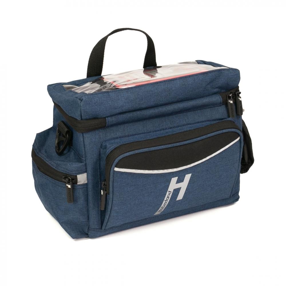 Haberland Lenkertasche 8l Max blau - praktische Klickfix-Lenkerlösung für Touren