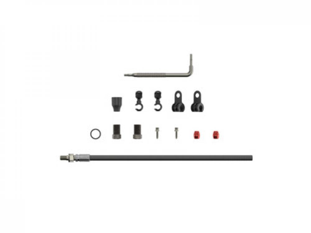 SRAM Hydraulikleitung Guide schwarz 2000mm Bremsleitung Kit mit Werkzeug, Fittings für präzise Bremsperformance.