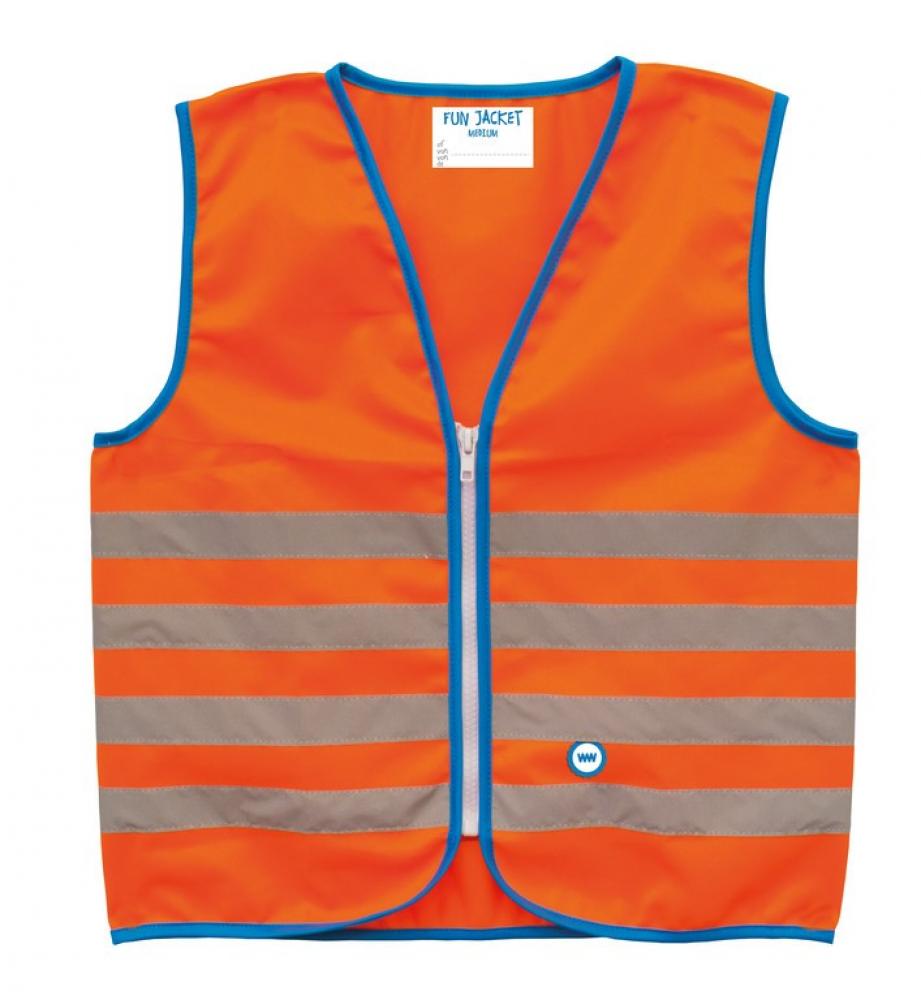 Wowow Sicherheitsweste Fun Jacket für Kinder orange mit Refl Streifen S