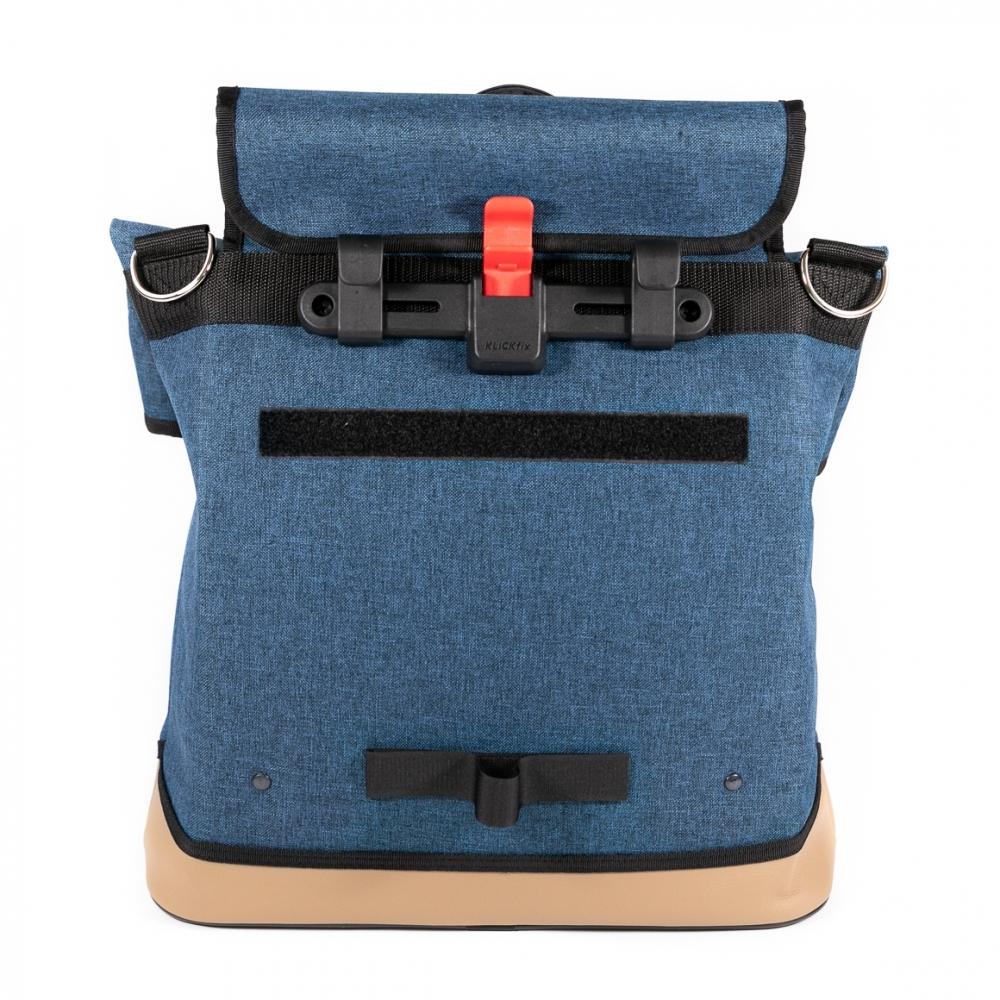 Haberland Einzeltasche Melan I blau - robuste Gepäckträgertasche mit Komfortbefestigung