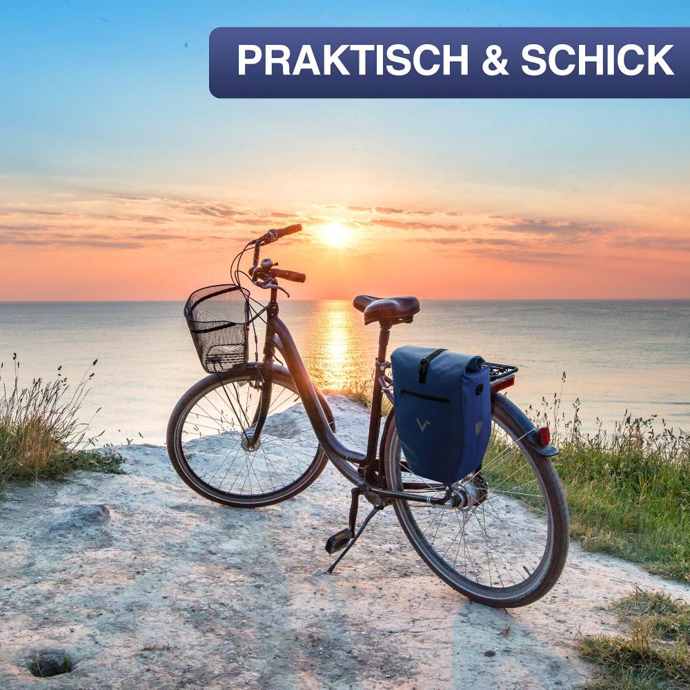 Valkental Gepäckträgertasche ValkBasic blau 28L