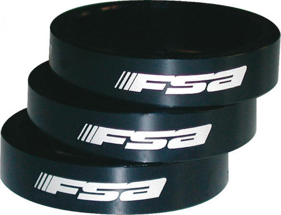 FSA Vorbauspacer Alu 5 mm x 1,5" Schwarz - Präzise Lenkerhöhe für Rennrad & MTB