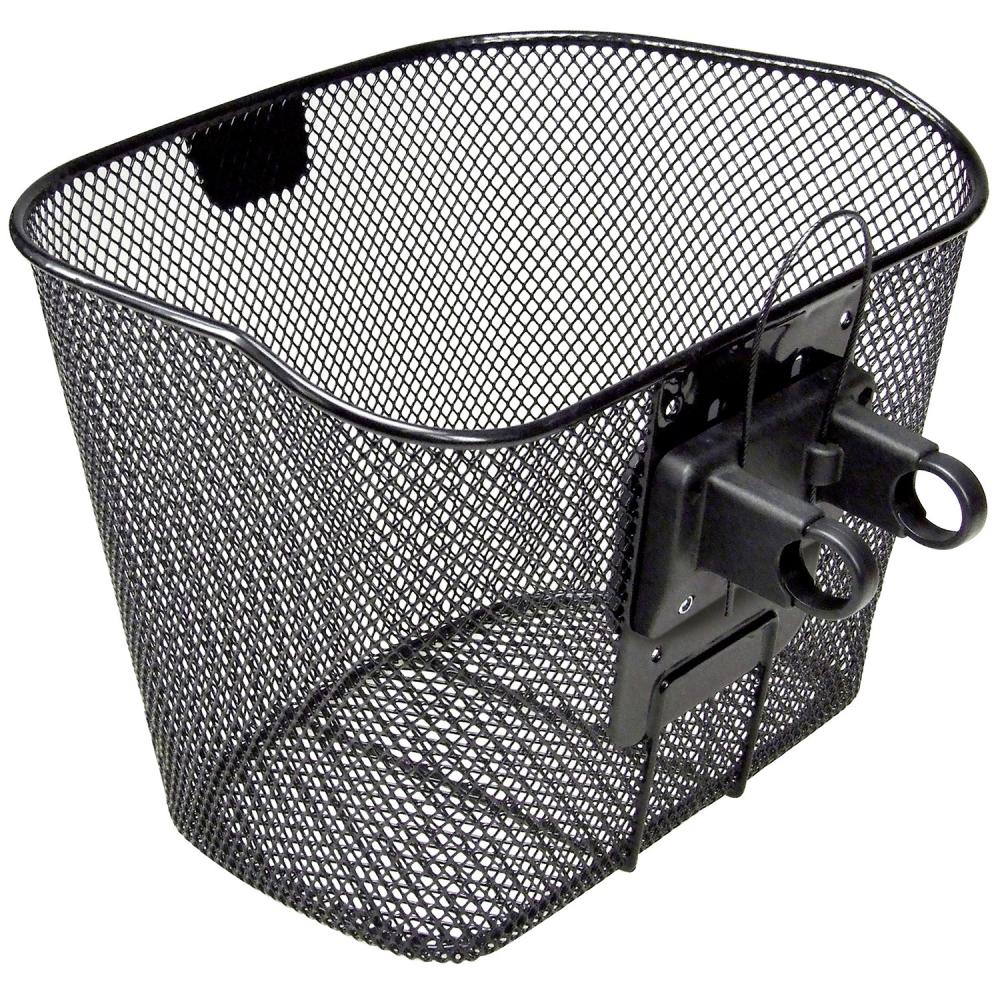 KLICKfix Festkorb schwarz 16L, fester Lenkerkorb mit Halterung für Ø 22-26mm Lenker, 35x26x25cm, max. 7kg.