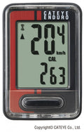 CATEYE Fahrradcomputer Enduro Schwarz/Rot - robuster Bike-Computer mit Kalorien- & CO2-Anzeige