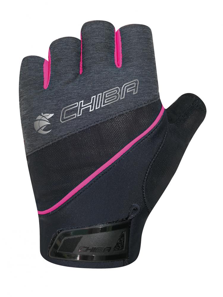 CHIBA Lady Gel Premium III - Radhandschuhe Damen L schwarz/pink, Gelpolster & atmungsaktiv