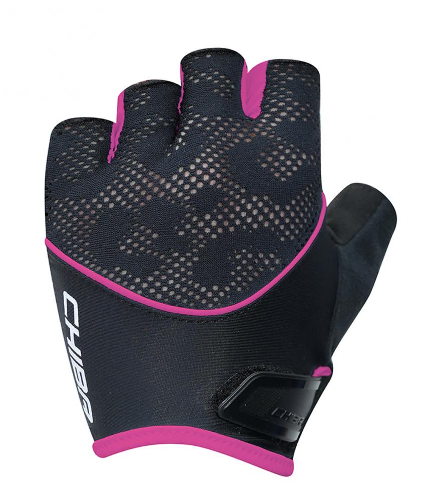 CHIBA Lady Gel - Radhandschuhe Damen S schwarz/pink mit Gelpolsterung
