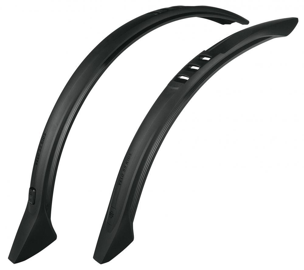 SKS Velo 55 Kids Schutzblech-Set schwarz für 20 Zoll Kinderfahrräder aus robustem Kunststoff.