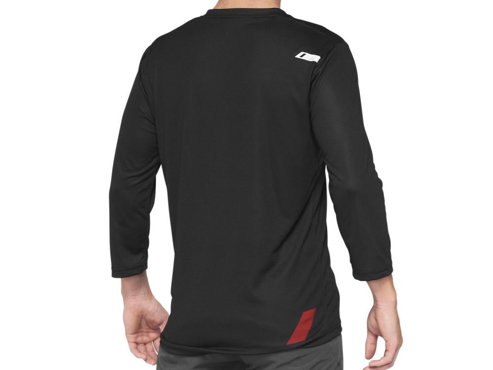 100% Airmatic 3/4 Sleeve Jersey L black/red - komfortables All-Mountain-Bike-Trikot