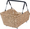 BASIL Fahrradkorb Cento Rattan Look Multisystem NX - wetterfester HR-Korb 41x25x12 cm für MIK/RT/I-Rack/Carrymore - Softgrip abnehmbar seagrass