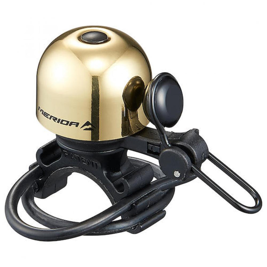Merida CLASSIC Ping Fahrradklingel 22,2-31,8 mm Gold - Klarer Klang & ultraleicht